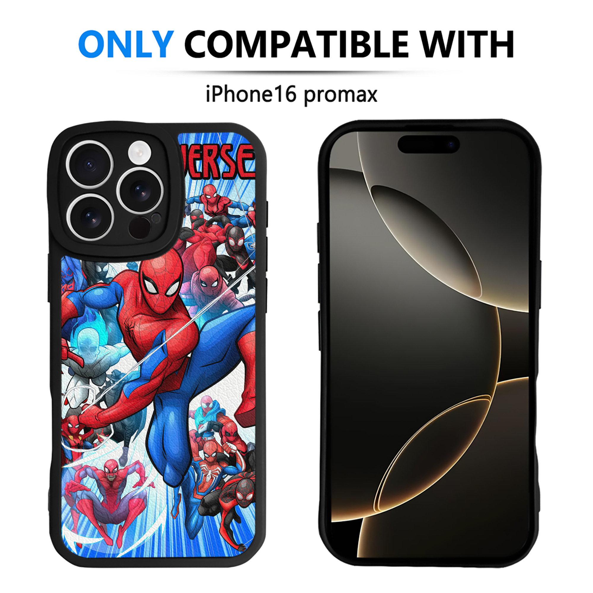Spider Man スパイダーマン 【iPhone 16シリーズ対応】シリコンスマホケース（レザー調） 材質：シリコン
